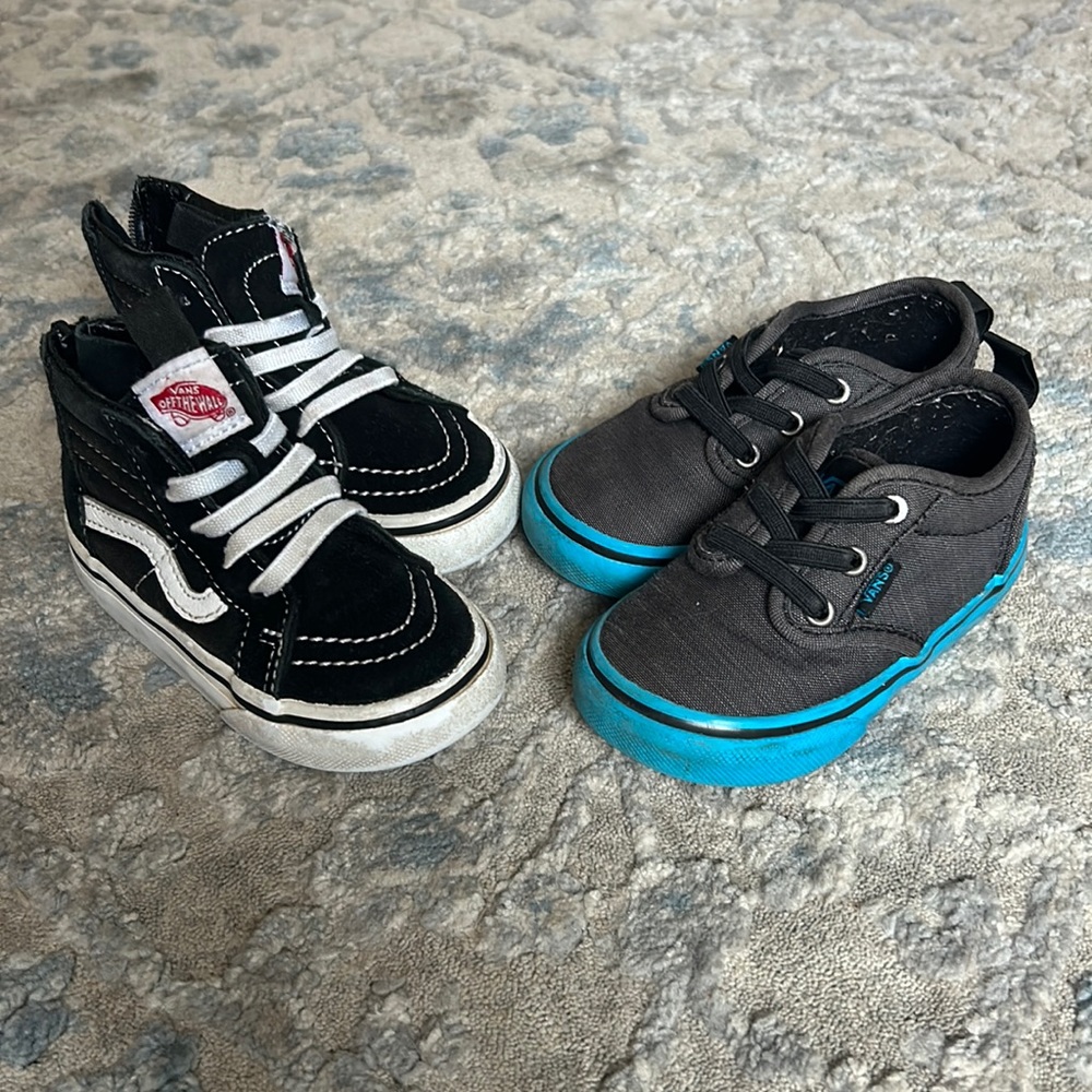Two pairs size 5 Vans